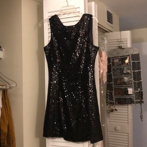 Black sequined dress size small Esley NWT